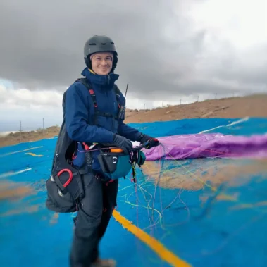 guided beginner paragliding